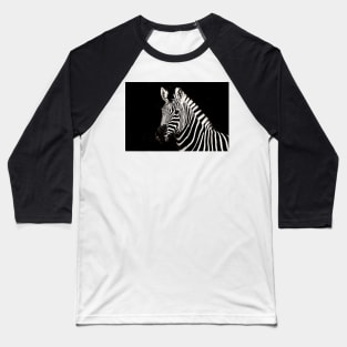 Zebra : Monochromatic | Black and White Series Baseball T-Shirt